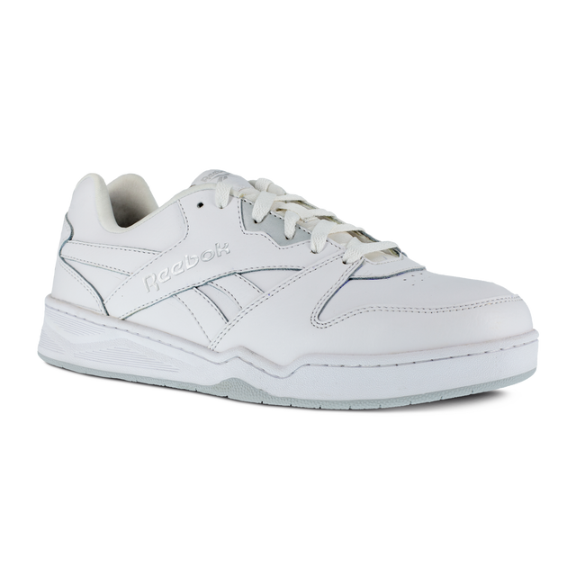 Reebok RB4161-W-11 BB4500 Low Cut Work Sneaker w/ Composite Toe - White w/ Gray