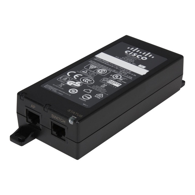 The Cisco Business Gigabit Power over Ethernet (PoE) Injector enables flexible installation of Cisco Business Wireless Access Points.
