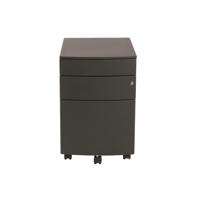 EURO STYLE, INC. Eurostyle 27985BLK  Floyd 15-3/5inW x 22-1/2inD Lateral 3-Drawer Commercial Rolling File Cabinet, Black