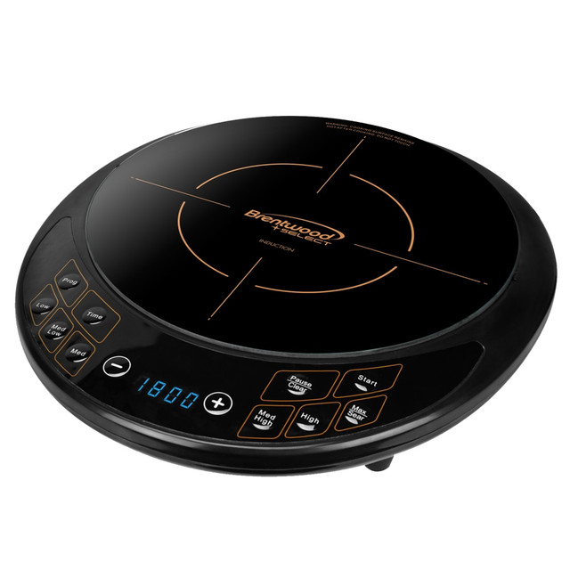 BRENTWOOD APPLIANCES, INC. 995103560M Brentwood Single Electric Induction Cook-Top, Black