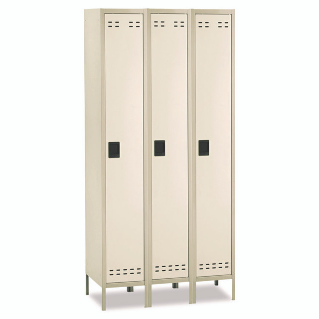 SAFCO PRODUCTS 5525TN Single-Tier, Three-Column Locker, 36w x 18d x 78h, Two-Tone Tan