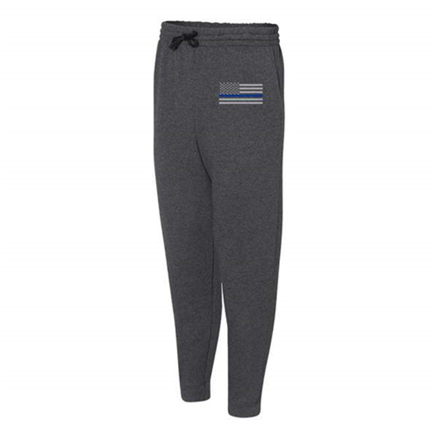 Thin Blue Line FLAG-TBL-JOGGERS-CHARC-L Joggers - Thin Blue Line, Classic Flag Thin Blue Line FLAG-TBL-JOGGERS-CHARC-L Joggers - Thin Blue Line, Classic Flag