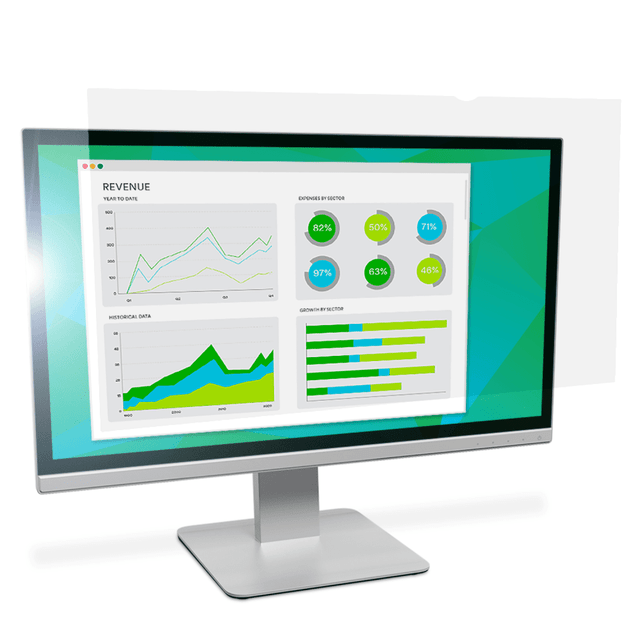 3M CO 3M AG23.0W9  Anti-Glare Screen Filter for Monitors, 23in Widescreen (16:9), Reduces Blue Light, AG230W9B