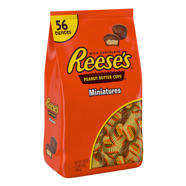 HERSHEY 24375 Reeses Peanut Butter Cup Miniatures, 3.5 Lb Bag