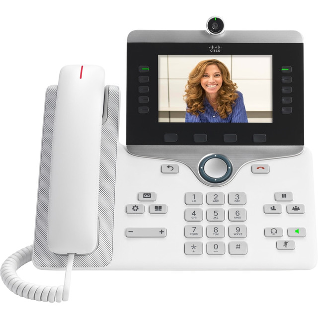 CISCO CP-8865-3PW-NA-K9=  8865 IP Phone - Corded/Cordless - Corded/Cordless - Wi-Fi, Bluetooth - Wall Mountable, Desktop - 10 x Total Line - VoIP - IEEE 802.11a/b/g/n/ac - Caller ID - Speakerphone - 2 x Network RJ-45 - USB - PoE Ports