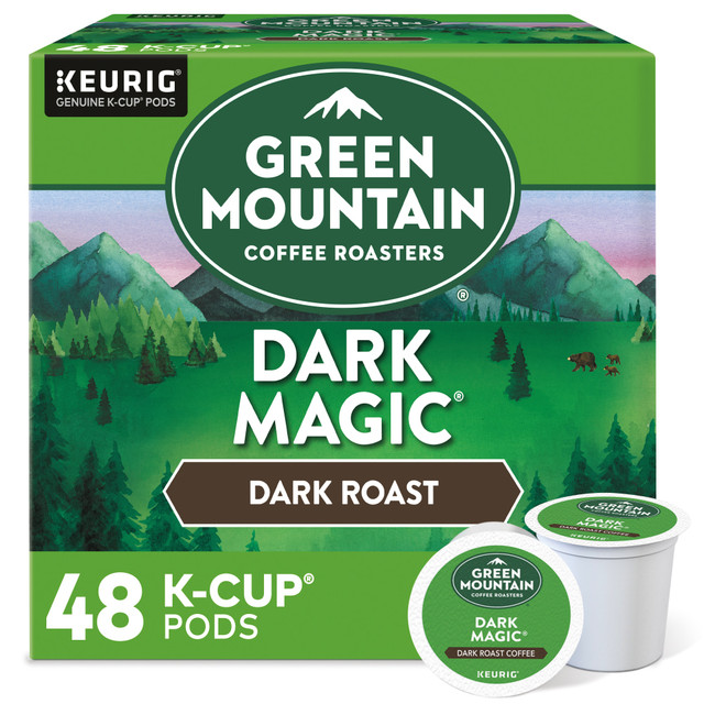 GREEN MOUNTAIN COFFEE ROASTERS, INC. 5000356566 Green Mountain Coffee Dark Magic Extra-Bold Coffee K-Cup Pods, Dark Roast, Classic, Box Of 48 Pods