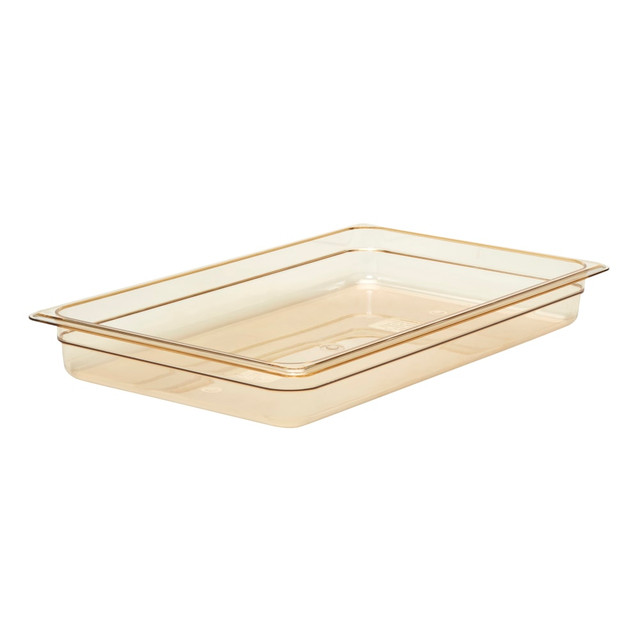 CAMBRO MFG. CO. CAM12HP150. Cambro H-Pan High-Heat GN 1/1 Food Pans, 2inH x 12-3/4inW x 20-7/8inD, Amber, Pack Of 6 Pans