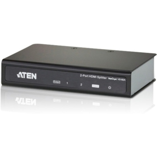 ATEN TECHNOLOGIES VS182A ATEN 2-Port HDMI Splitter - 1 x HDMI In - 2 x HDMI Out ATEN TECHNOLOGIES VS182A ATEN 2-Port HDMI Splitter - 1 x HDMI In - 2 x HDMI Out