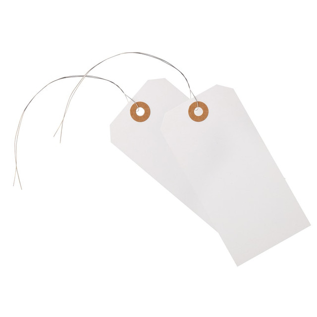 OFFICE DEPOT XS007005A  Brand Shipping Tags With Wires, 4 3/4in x 2 3/8in, Pack Of 100