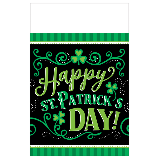 AMSCAN CO INC Amscan 571906  Clover Me Lucky St. Patricks Day Table Covers, 54in x 102in, Green, 3 Table Covers Per Pack, Set Of 2 Packs