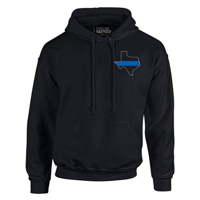 Thin Blue Line TEXAS-H-BLACK-XL Hoodie - Texas Thin Blue Line Thin Blue Line TEXAS-H-BLACK-XL Hoodie - Texas Thin Blue Line
