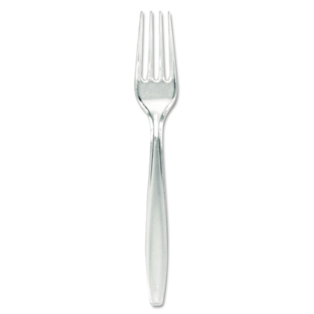 When hosting a culinary event, offer your guests comfortable, strong cutlery without worrying about clean-up after. These plastic forks are sturdy enough to handle most foods offered at large gatherings.  Constructed of heavyweight polystyrene.  Sturdy plastic forks are great for hosting parties of any size and occasion.