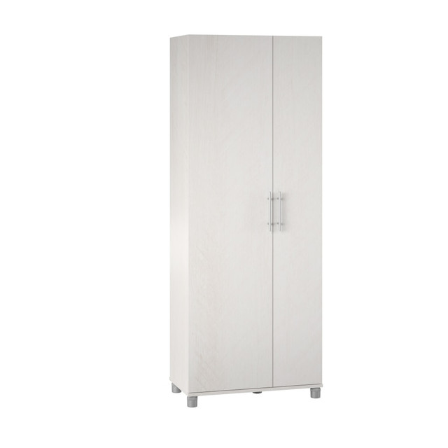 AMERIWOOD INDUSTRIES, INC. Ameriwood Home 6451341COM  Camberly Tall Asymmetrical Cabinet, 74-5/16inH x 28-5/8inW x 15-7/16inD, Ivory