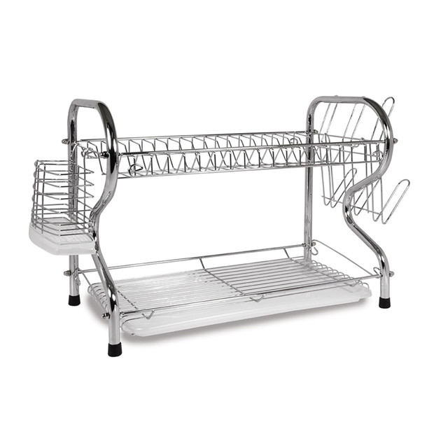 CRYSTAL PROMOTIONS 99590466M Better Chef 2-Level Dish Rack, 16in, Chrome CRYSTAL PROMOTIONS 99590466M Better Chef 2-Level Dish Rack, 16in, Chrome