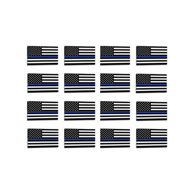 Thin Blue Line TBL-S-AMERICAN-175 Thin Blue Line American Flag Sticker, 1 x 1.5 Inches, Pack of 50