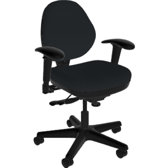 ANTHRO INTERNATIONAL, INC. DBA SITMATIC Sitmatic GU12MFPC7K/21201  Goodfit Small Scale Ergonomic Low-Back Task Chair, 38-1/4inH, Black