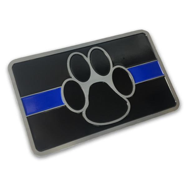 Thin Blue Line PAW-EMBLEM Vehicle Emblem - K9, Thin Blue Line