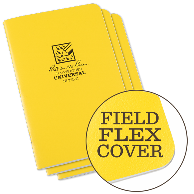 Rite in the Rain 371FX Field-Flex Universal Stapled Notebook 4.625 x 7 - 3 Pack