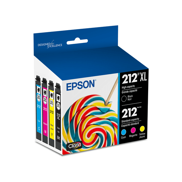 Compatible Epson models: Expression : Home XP-4100, Home XP-4105.   WorkForce:  WF-2830,  WF-2850.  .  Create professional-quality prints and photos for your business with Epson Claria 212XL High-Yield Ink Cartridges. Fast-drying ink is ideal for high-speed and high-volume print jobs.  Ideal for high-volume printing.  Prints on plain and glossy paper.  Produces sharp text and brilliant colors.  Fast-drying ink.  Compatible with select printers.  Helps Avoid Waste - Designed for extended use, helping reduce or eliminate material use and potentially save money.  Recycling solution - designed to encourage recycling, helping you divert materials from landfill.