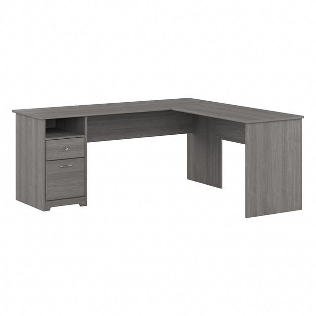 BUSH INDUSTRIES INC. CAB051MG Bush Business Furniture Cabot 72inW L-Shaped Corner Desk With Drawers, Modern Gray, Standard Delivery BUSH INDUSTRIES INC. CAB051MG Bush Business Furniture Cabot 72inW L-Shaped Corner Desk With Drawers, Modern Gray, Standard Delivery