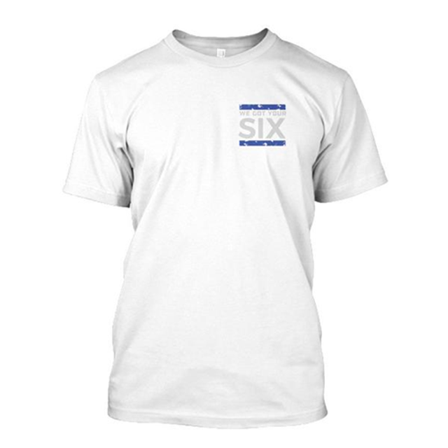 Thin Blue Line 6IX-WHITE-XL Men's T-Shirt - Got Your Six Thin Blue Line 6IX-WHITE-XL Men's T-Shirt - Got Your Six