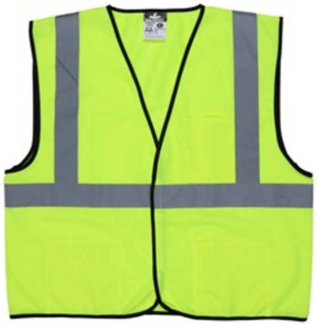 MCR Safety VCL2SLXL Class 2 Solid Lime Safety Vest