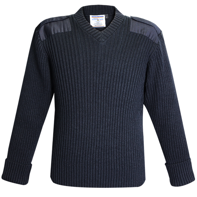 Flying Cross 700 10 2XL N/A Command Acrylic Wool Rib Knit V-Neck Sweater