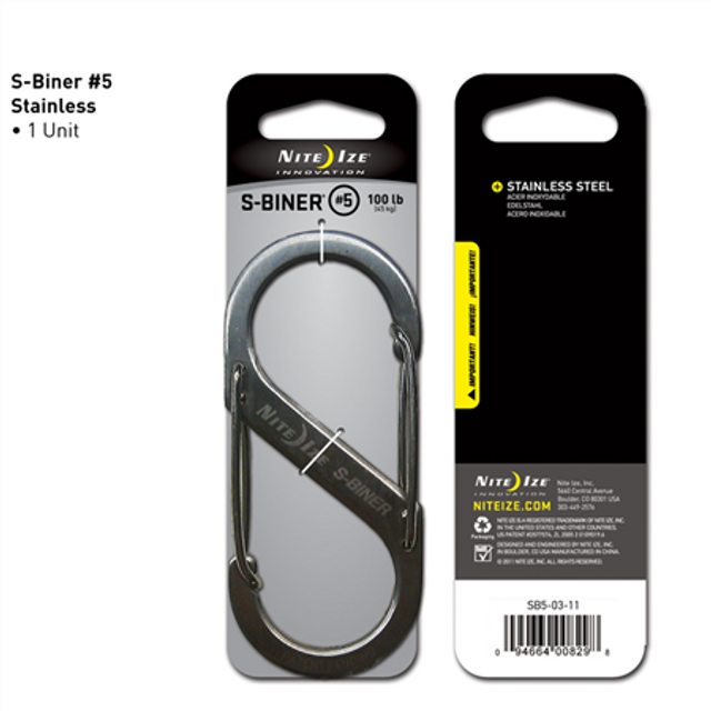 Nite-Ize SB5-03-11 Dual Carabiner Stainless Steel
