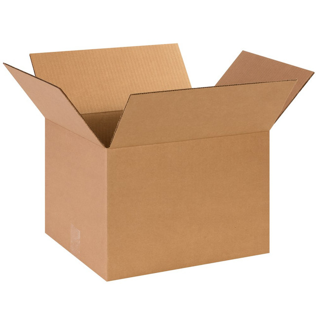 B O X MANAGEMENT, INC. 141210 Partners Brand Corrugated Boxes, 14in x 12in x 10in, Kraft, Pack Of 25