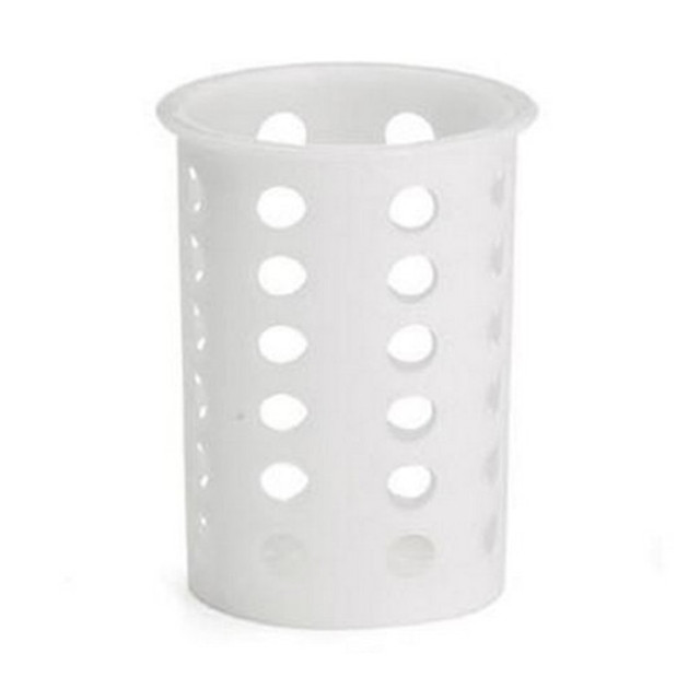 TABLECRAFT PRODUCTS, INC. PP33 Tablecraft Plastic Flatware Cylinder, 4-1/2in, White