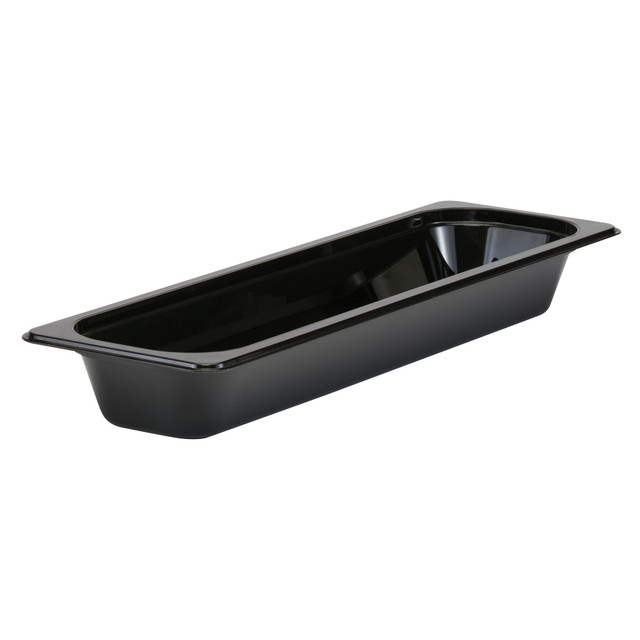 CAMBRO MFG. CO. 22LPCW110 Cambro Camwear GN 1/2 Long 2in Food Pans, Black, Set Of 6 Pans