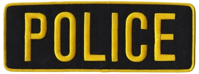 Hero's Pride 5253 POLICE - Gold/Black - 11''x4''