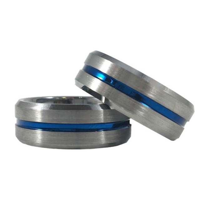Thin Blue Line WOM-RING-TUNG-8 Women's Tungsten Ring