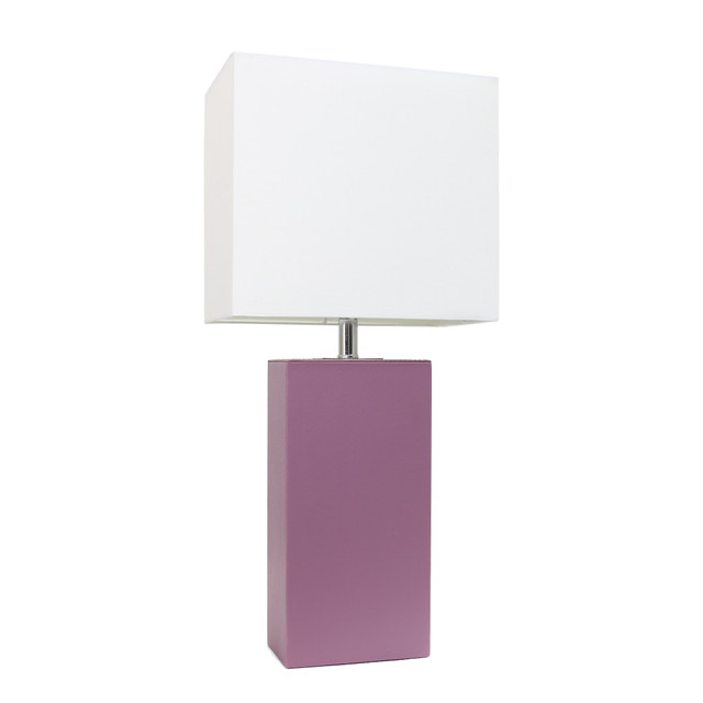 ALL THE RAGES INC LHT-3008-PR Lalia Home Lexington Table Lamp, 21inH, White/Purple