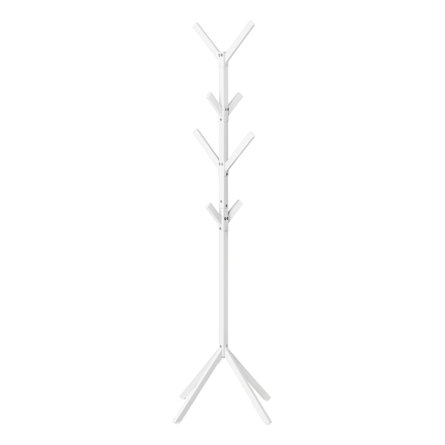 MONARCH SPECIALTIES I 2059  Frida Coat Rack, 70-1/4inH x 17-1/2inW x 17-1/2inD, White