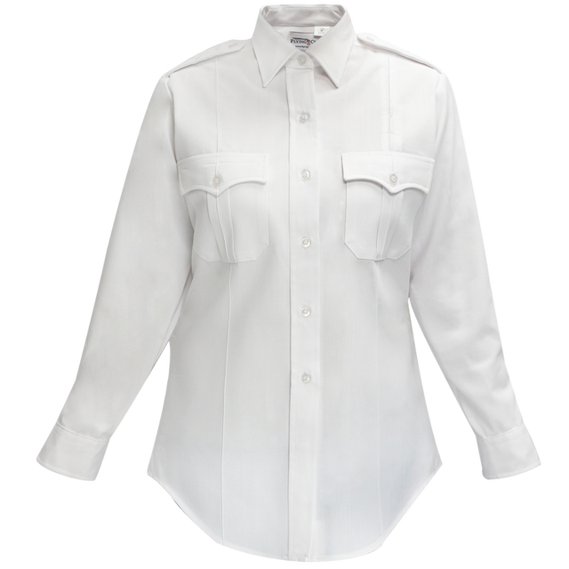 Flying Cross 126R54 00 48 REG Duro Poplin Women's Long Sleeve Shirt w/ Sewn-In Creases