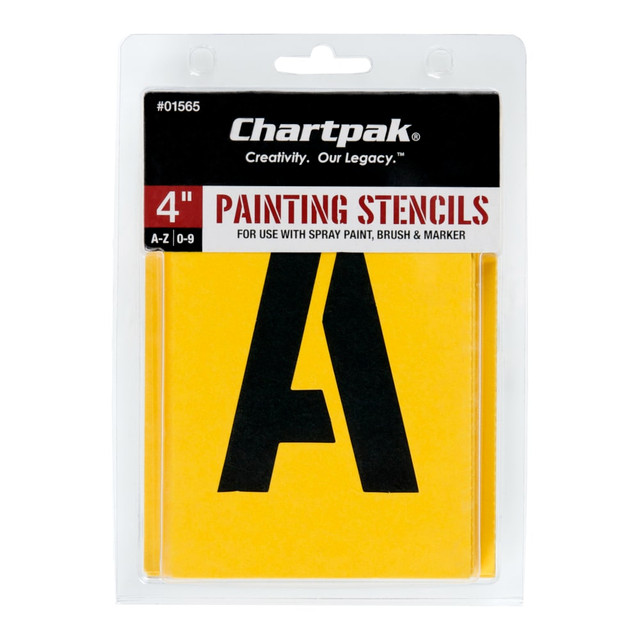 CHARTPAK, INC. Chartpak Pickett 01565  Painting Stencils, Numbers/Letters, 4in