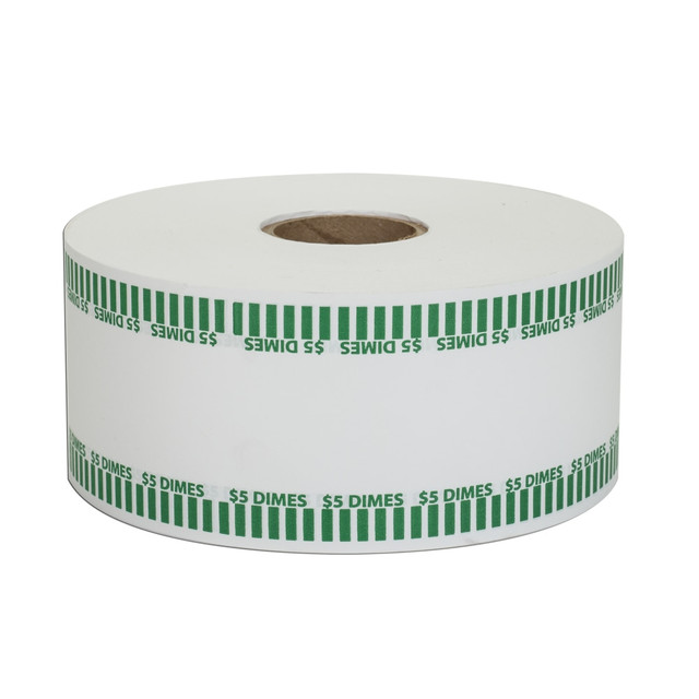 PAP-R PRODUCTS 50010 Coin-Tainer Automatic Coin-Wrapper Roll, Dimes, Green, Roll Of 1,900 PAP-R PRODUCTS 50010 Coin-Tainer Automatic Coin-Wrapper Roll, Dimes, Green, Roll Of 1,900