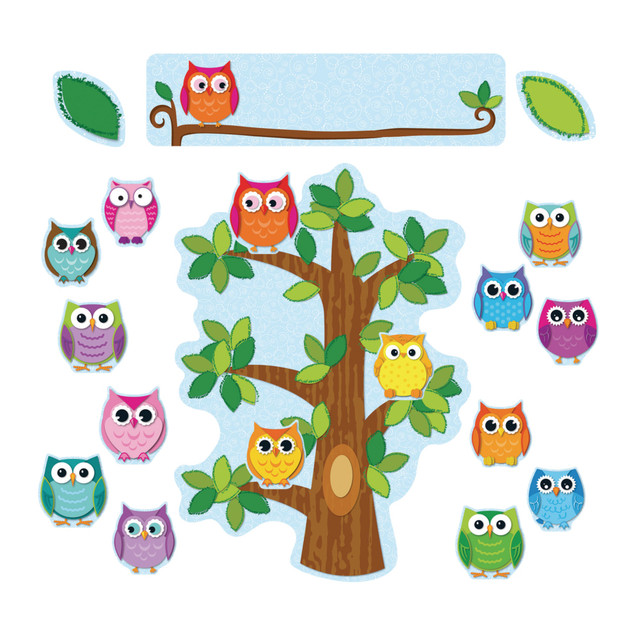Creatively teach student behavioral management skills  70-piece set with a colorful owl theme that helps kids identify different behaviors. Includes a header, a tree, 32 owls and 36 leaves.  Interactive design. Students can move their owls up and down the tree, matching their current behavior with the corresponding level on the tree.  Recommended for students in preschool through fifth grade.
