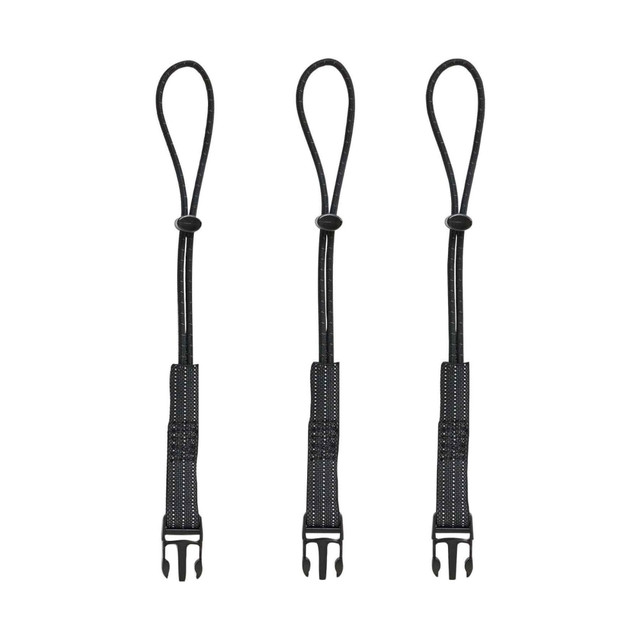 ERGODYNE CORPORATION Ergodyne 19068  Squids 3103 Tool Tail Detachable Loops, Black, 3 Loops Per Bag, Pack Of 6 Bags