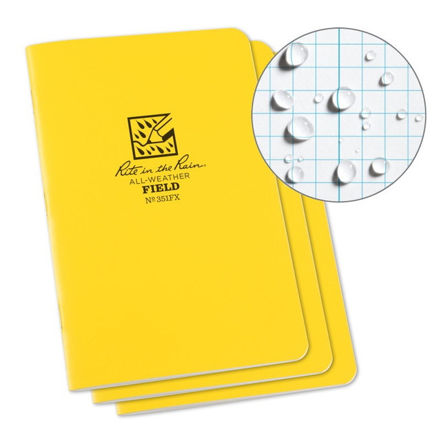 Rite in the Rain 351FX Field-Flex Stapled Notebook - 3 Pack Yellow Rite in the Rain 351FX Field-Flex Stapled Notebook - 3 Pack Yellow