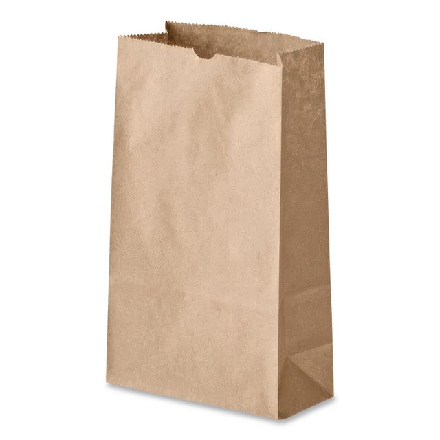 ROSS & WALLACE PAPER PRODUCTS, INC. GK5-500 Grocery Paper Bags, 5# Size, 35# Basis Weight, 5.25" x 3.38" x 10.94", Kraft, 500/Bundle