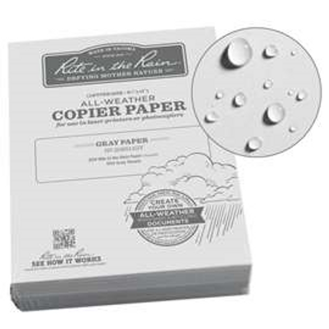 Rite in the Rain 208511GY All-Weather 20# Printer Paper - 8.5 x 11