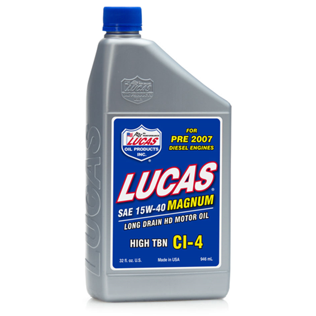 Lucas Oil 10075 SAE 15W-40 Magnum High TBN CI-4 Motor Oil