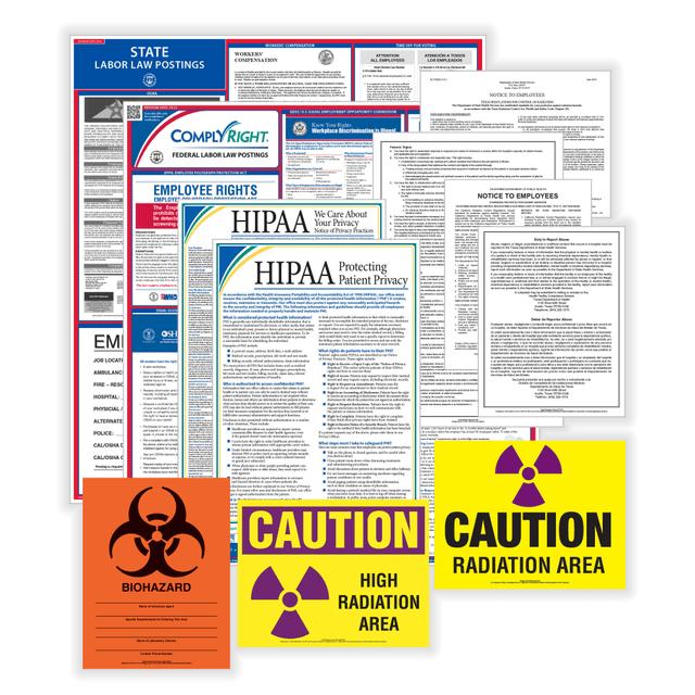 TAX FORMS PRINTING, INC. E50IAHLTH ComplyRight Healthcare Federal And State Labor Law Poster Set, English, Iowa