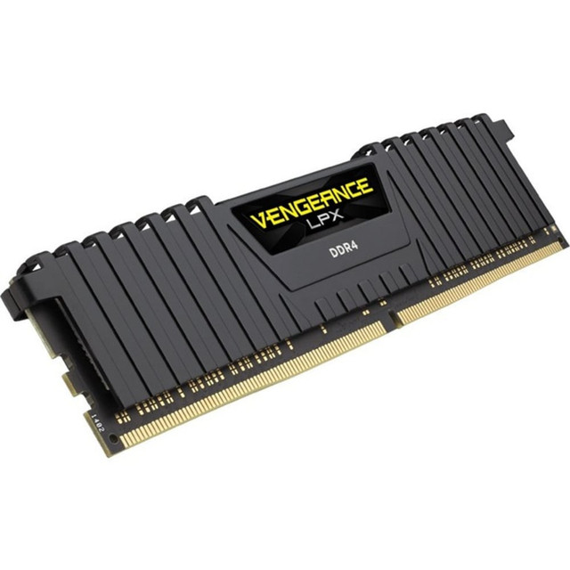 CORSAIR MEMORY, INC. CMK16GX4M2A2400C16 Corsair 16GB Vengeance LPX DDR4 SDRAM Memory Kit - 16 GB (2 x 8GB) - DDR4-2400/PC4-19200 DDR4 SDRAM - 2400 MHz - CL16 - 1.35 V - Non-ECC - Unbuffered - 288-pin - DIMM - Lifetime Warranty