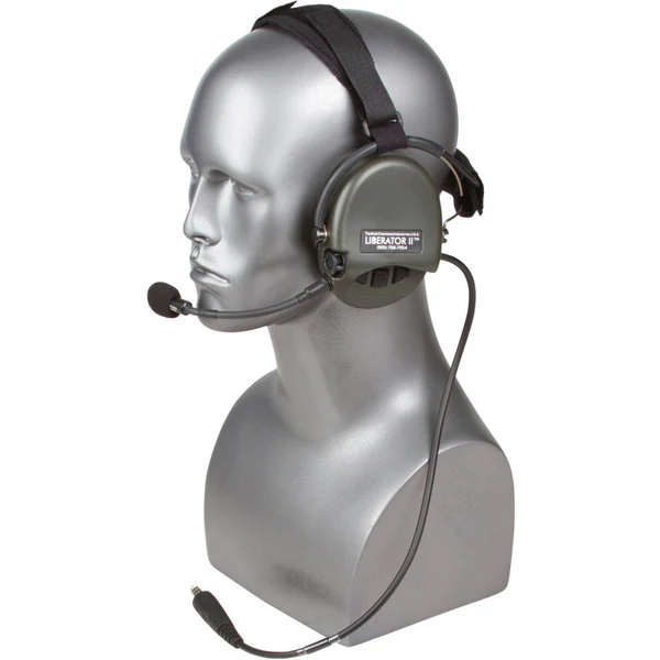 TCI CTB2_D_K480/RBKB Liberator II Tactical Headset w/ Integrated Digital Hearing Protection w/ Tactical PTT