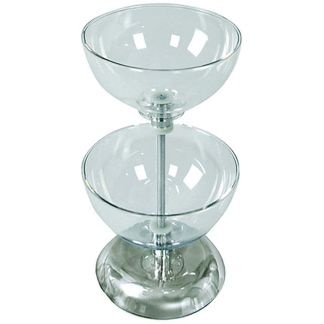 AZAR INTERNATIONAL INC 720210 Azar Displays 2-Tier Bowl Display, 16-1/2inH x 10inW x 10inD, Clear