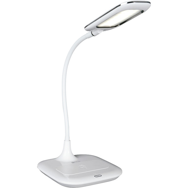 OTTLITE TECHNOLOGIES, INC. CSAQC00P OttLite Prevention LED Desk Lamp With Wireless Charging, 19-1/2inH, White