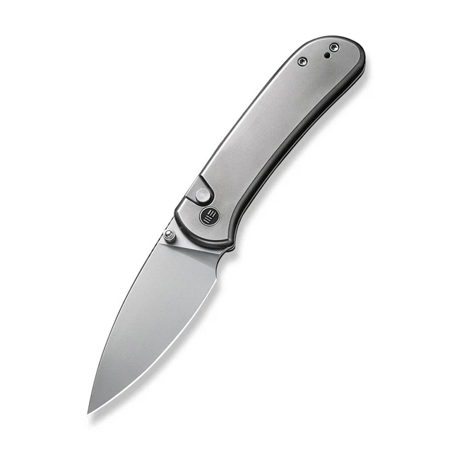 We Knife WE22030F-2 WEKNIFE Qubit Thumb Stud & Button Lock Knife Titanium Handle